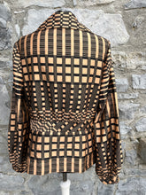 Load image into Gallery viewer, 80s brown squares blouse uk 12
