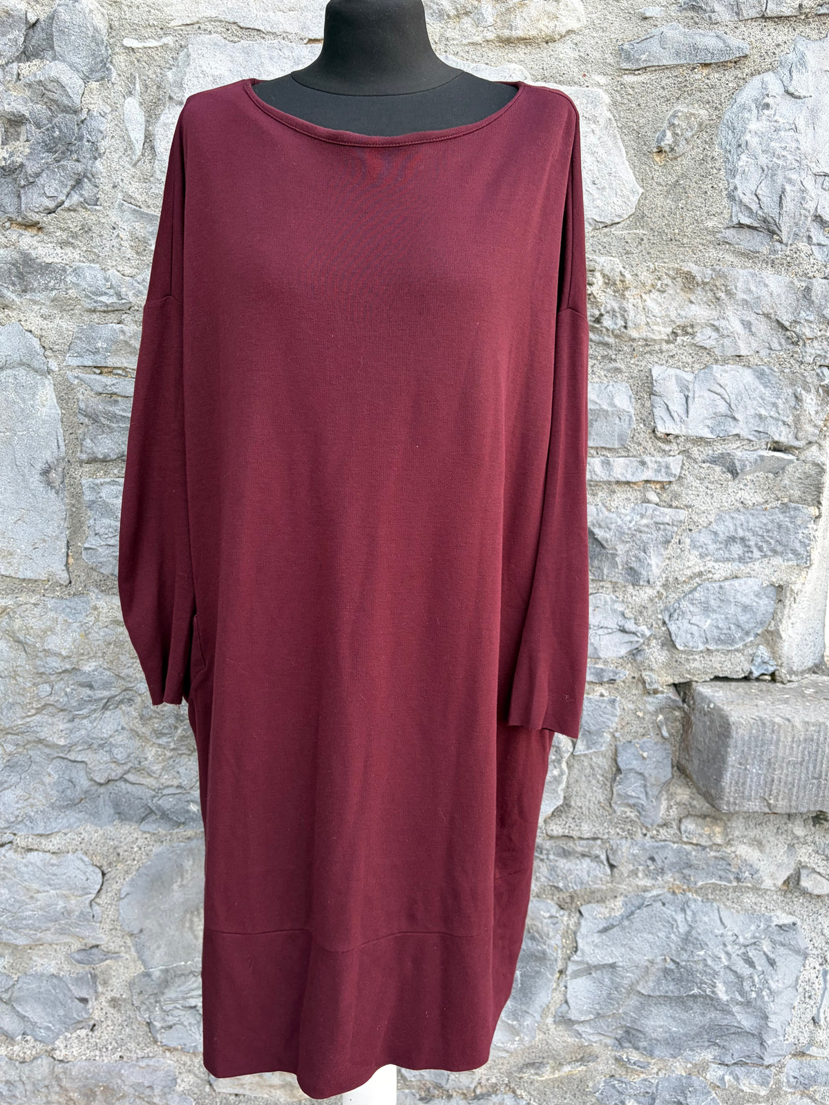 Maroon oversize dress uk 8-10