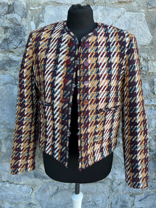 MARIANNE wool blend check jacket uk 10-12