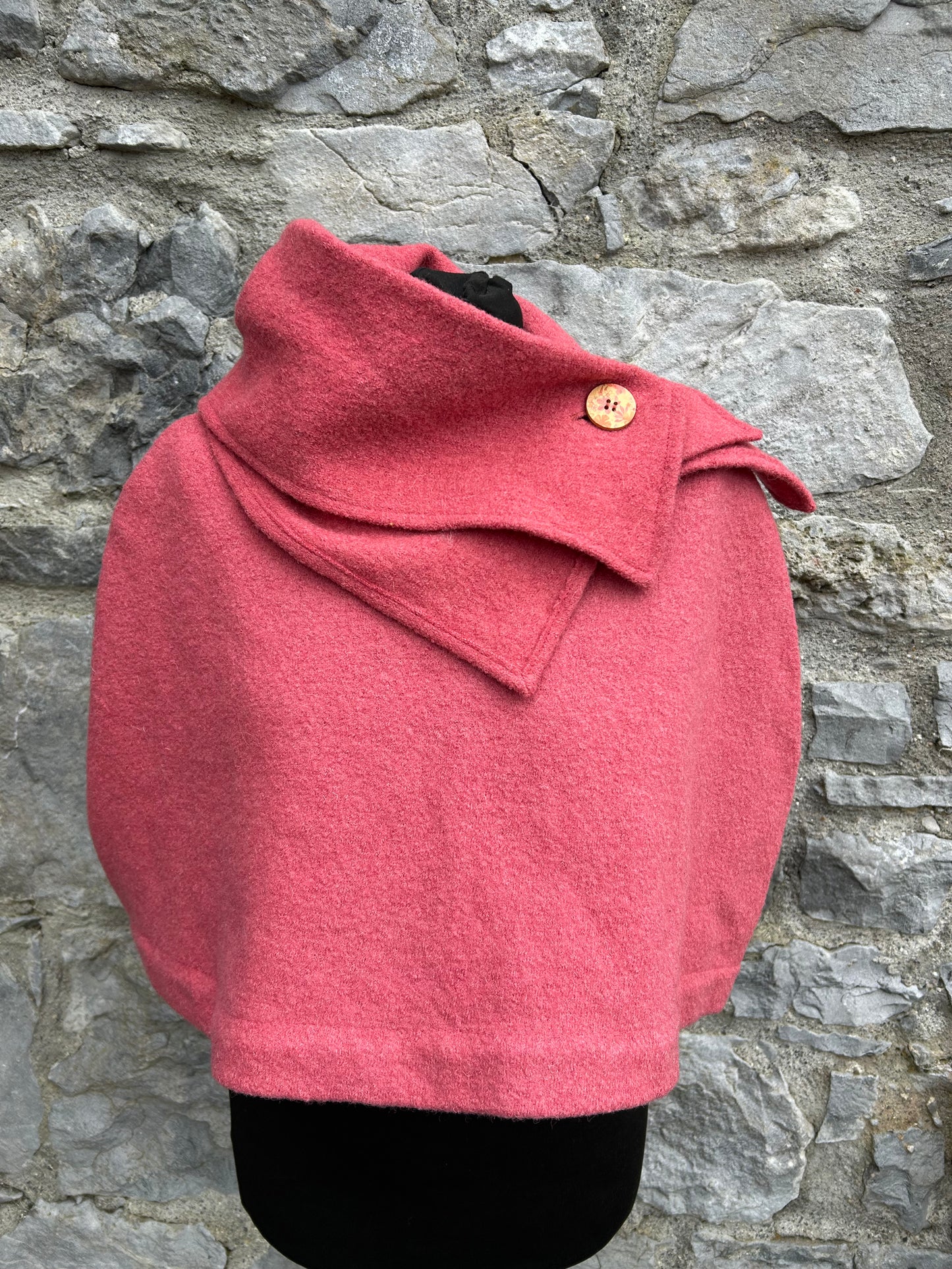 Woolly Coral poncho&scarf