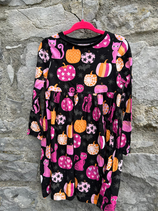 Halloween print black dress 3-4y (98-104cm)