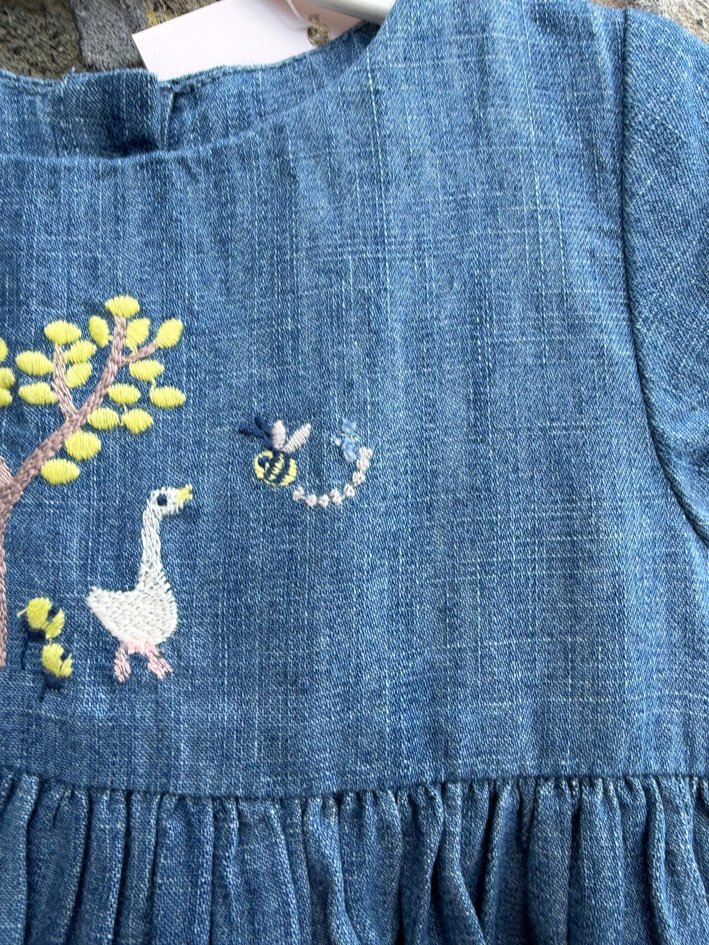 Farm animals denim dress&tights  12-18m (80-86cm)