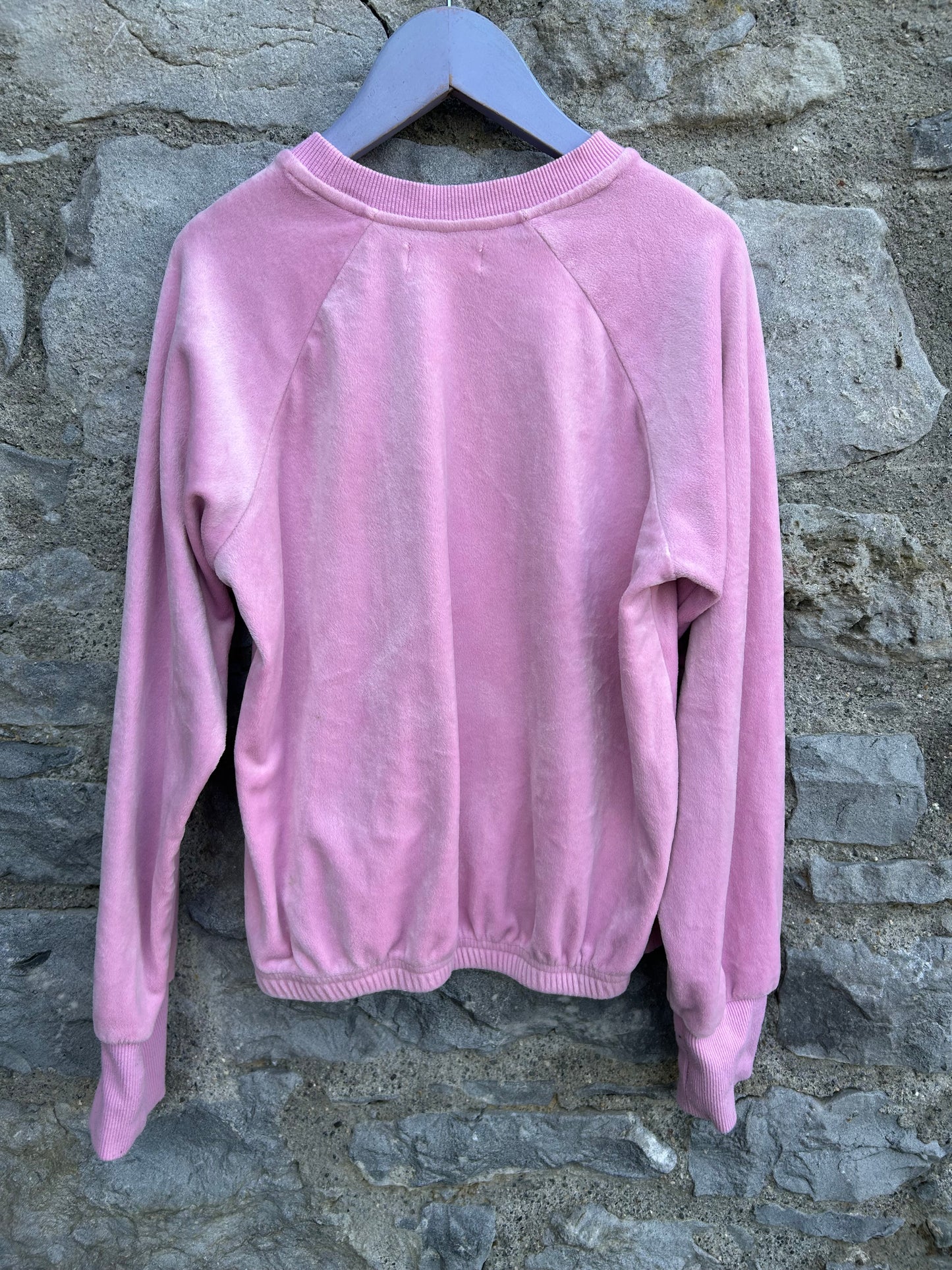 Pink velour sweatshirt  10-11y (140-146cm)