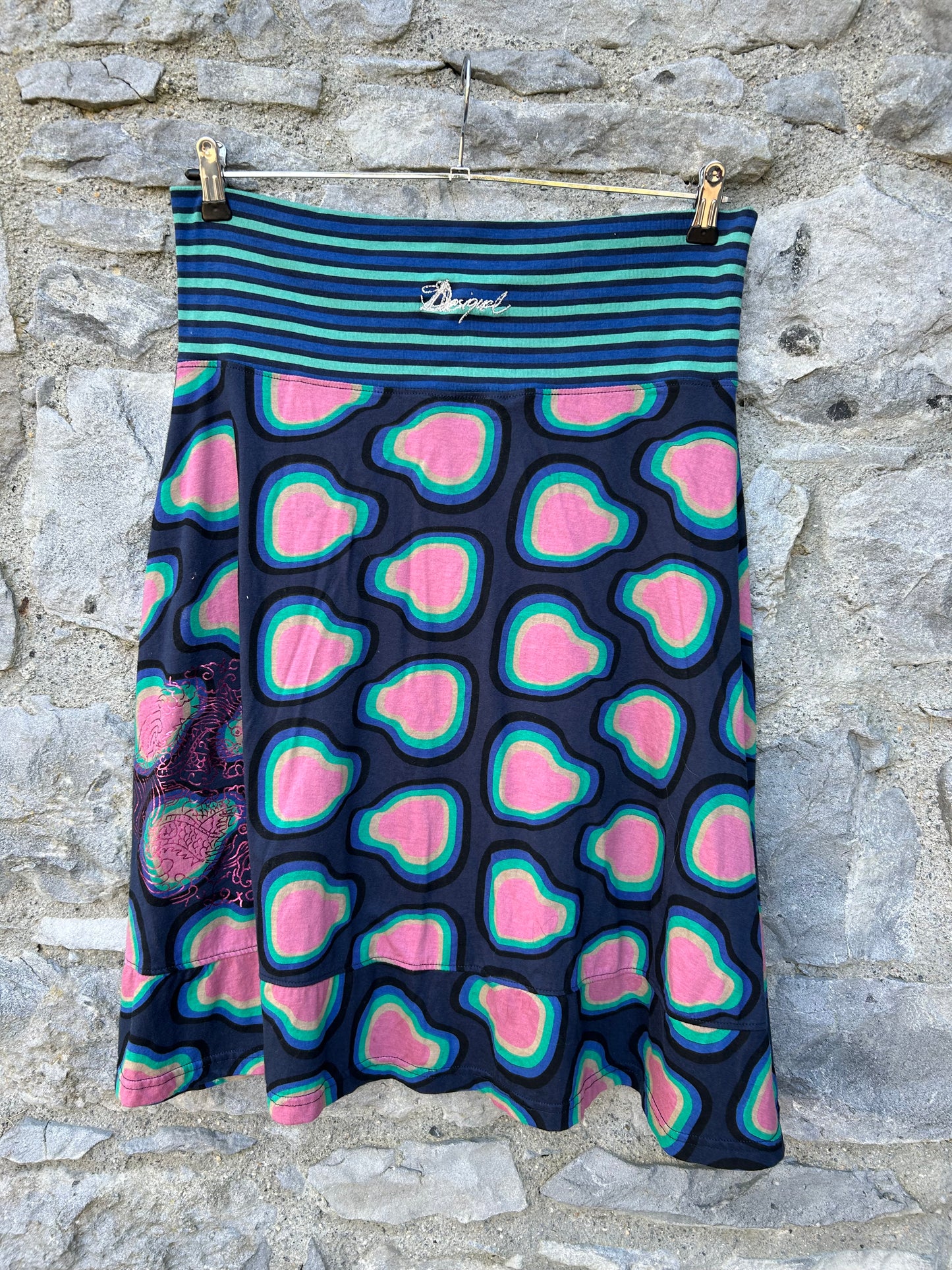 Colourful navy skirt uk 16-18