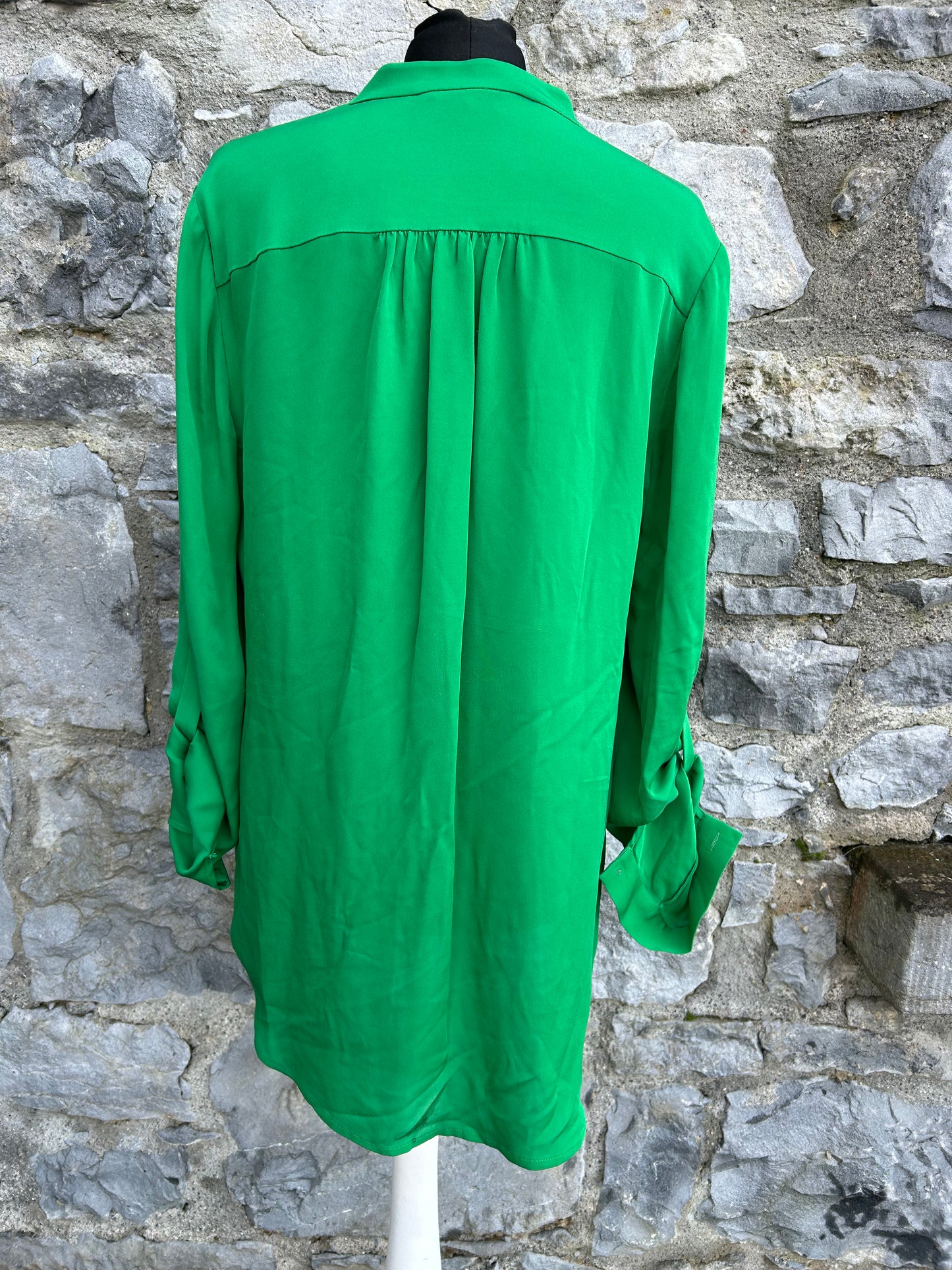 DVF Long green blouse uk 10-12