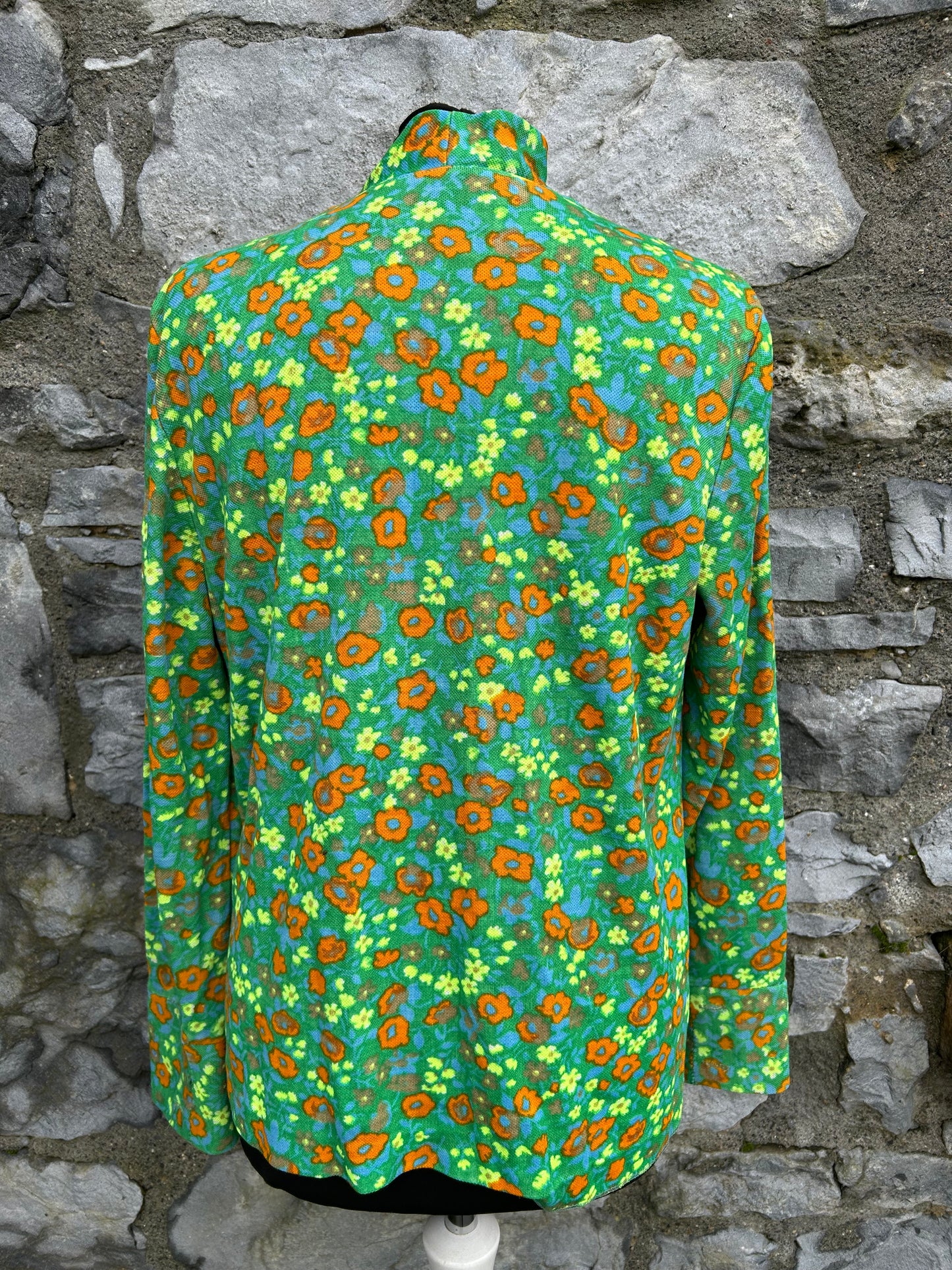 70s green meadow blouse uk 12-14