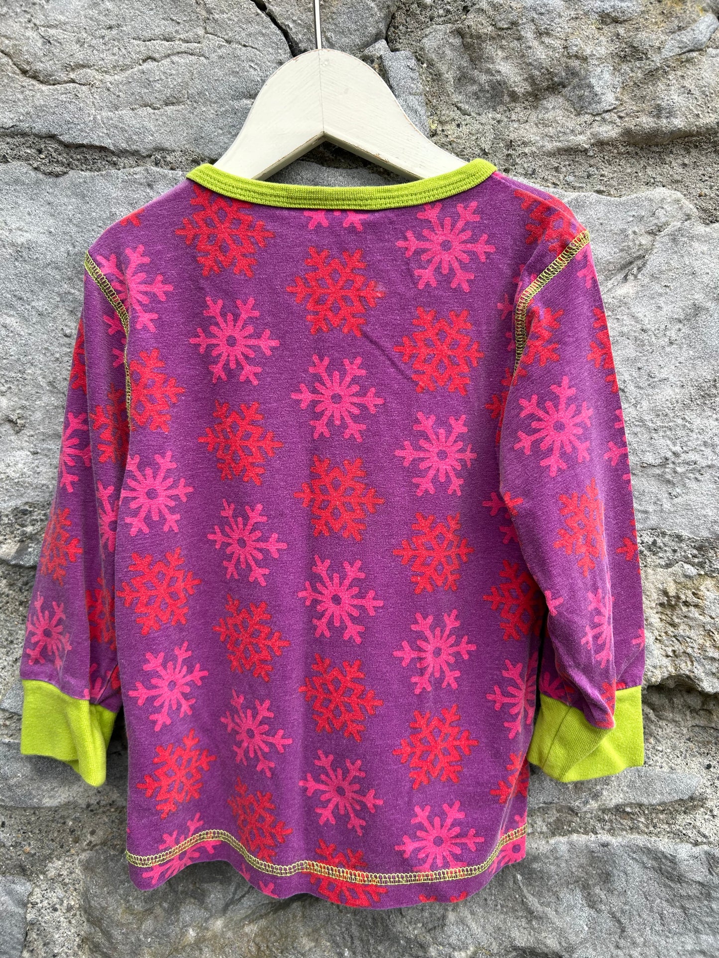 Snowflakes pink top  18-24m (86-92cm)