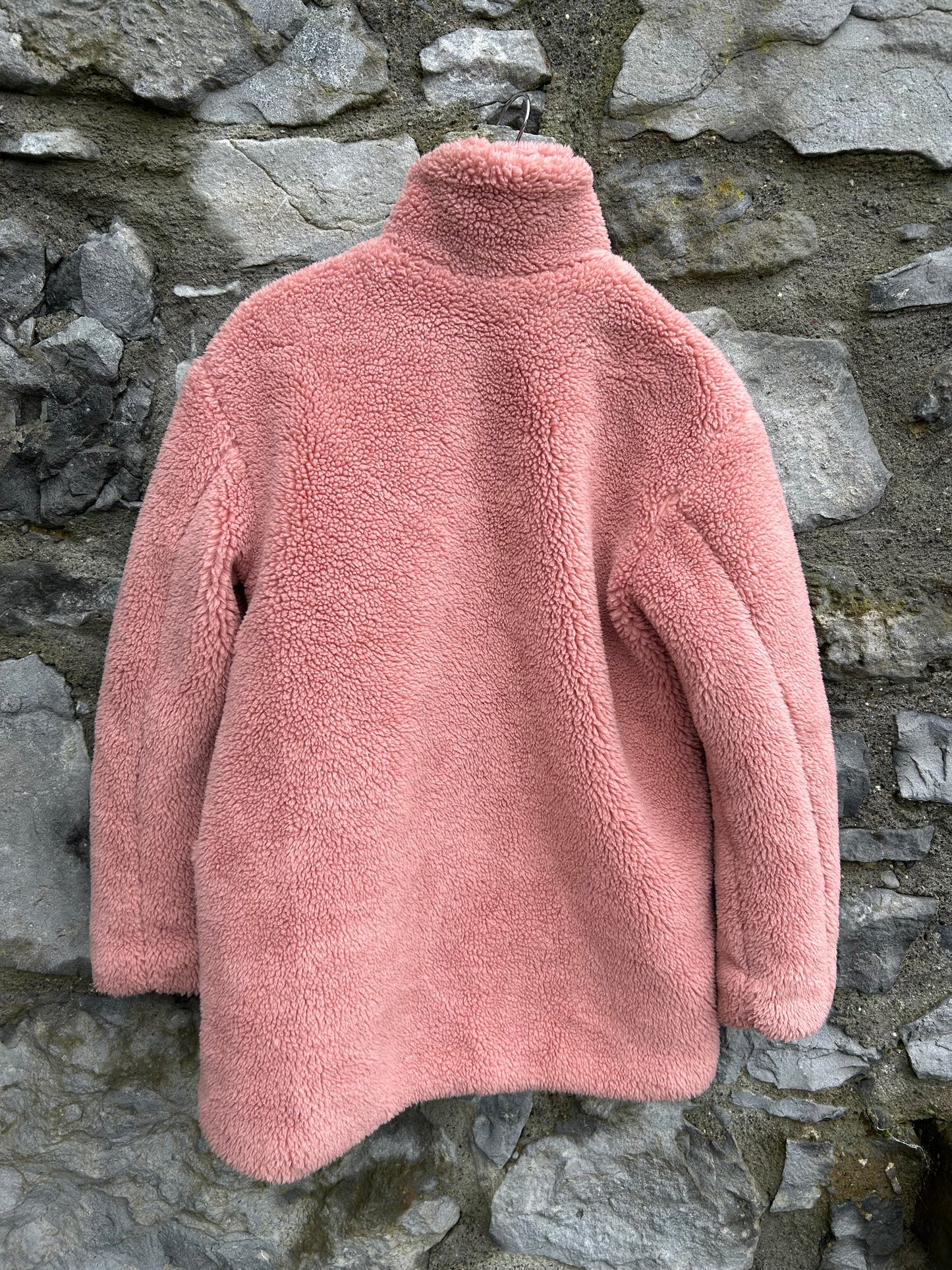 Pink faux fur coat  10-11y (140-146cm)