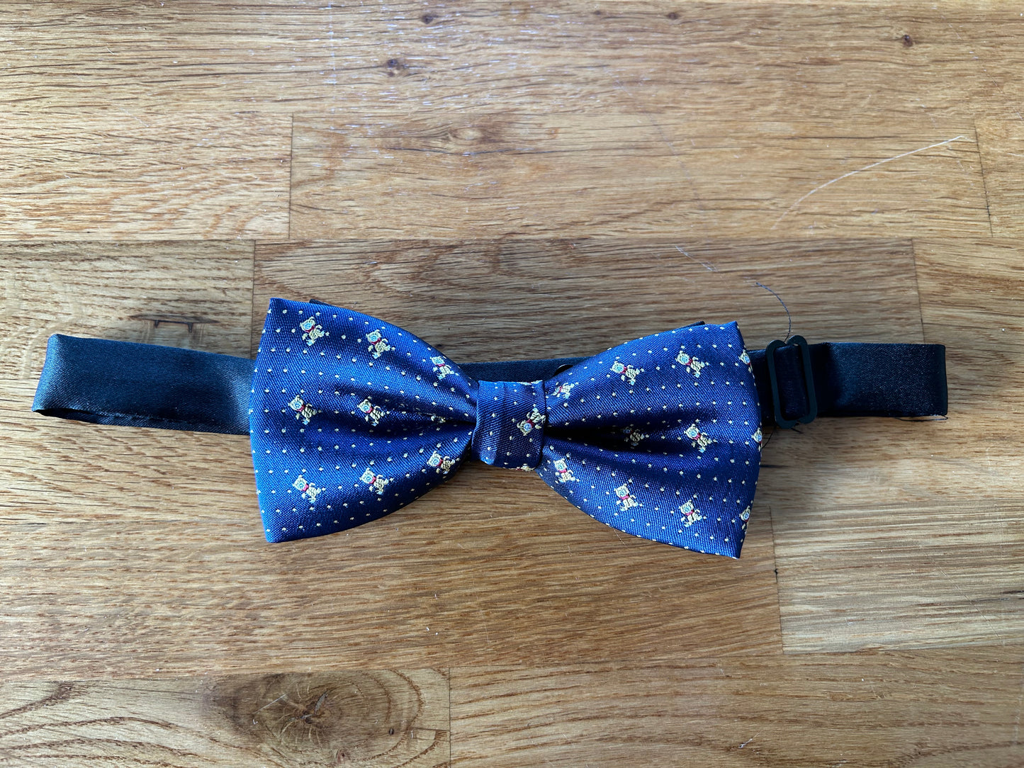 Navy teddy bear bow tie