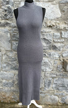 Load image into Gallery viewer, Grey knitted maxi dress uk 8
