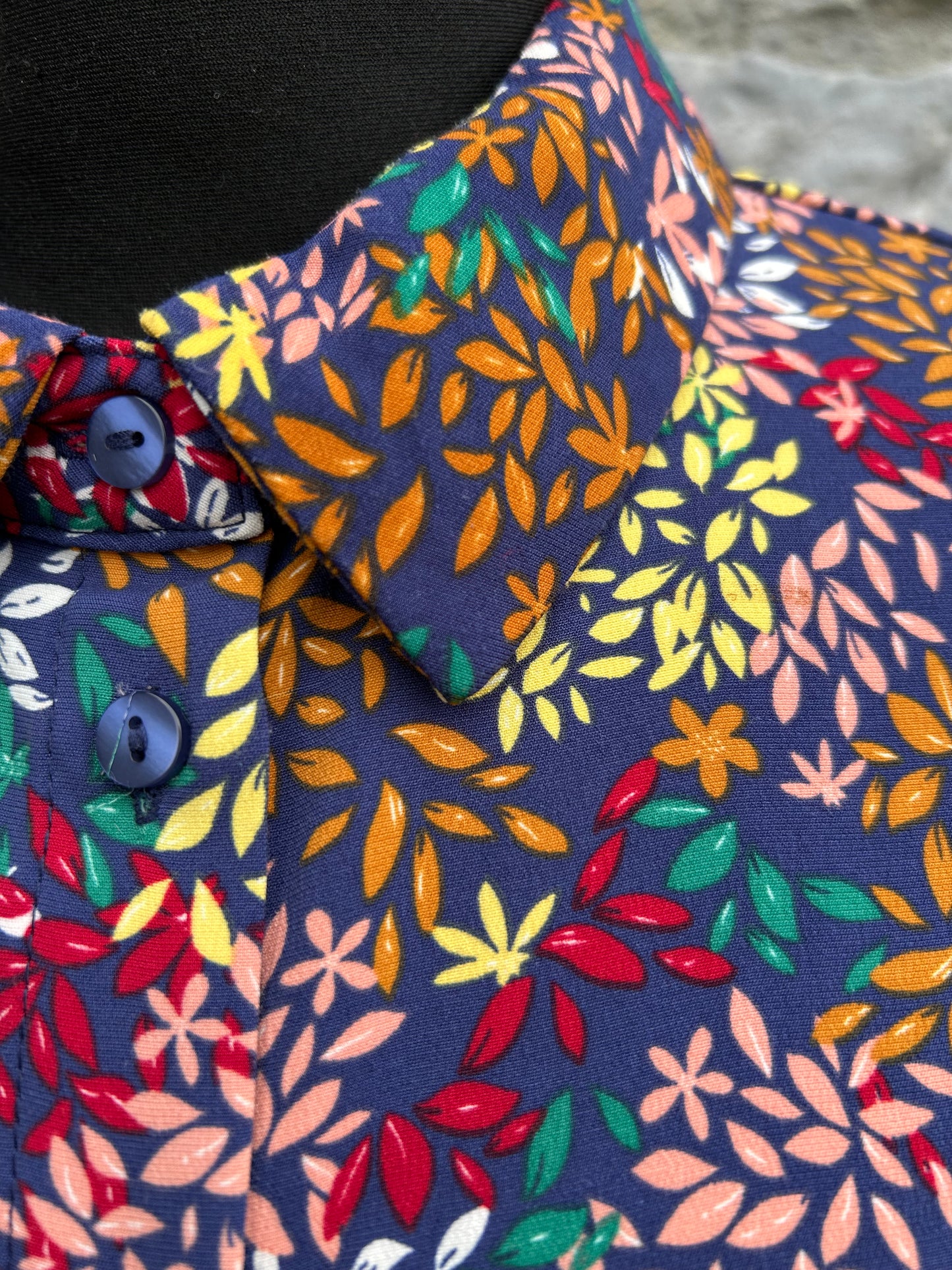 Colourful leaves shirt dress uk 10