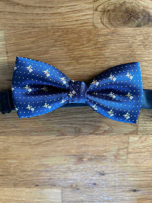 Navy teddy bear bow tie