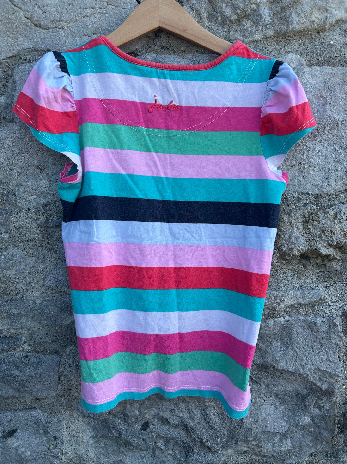 Colourful stripy T-shirt  7-8y (122-128cm)