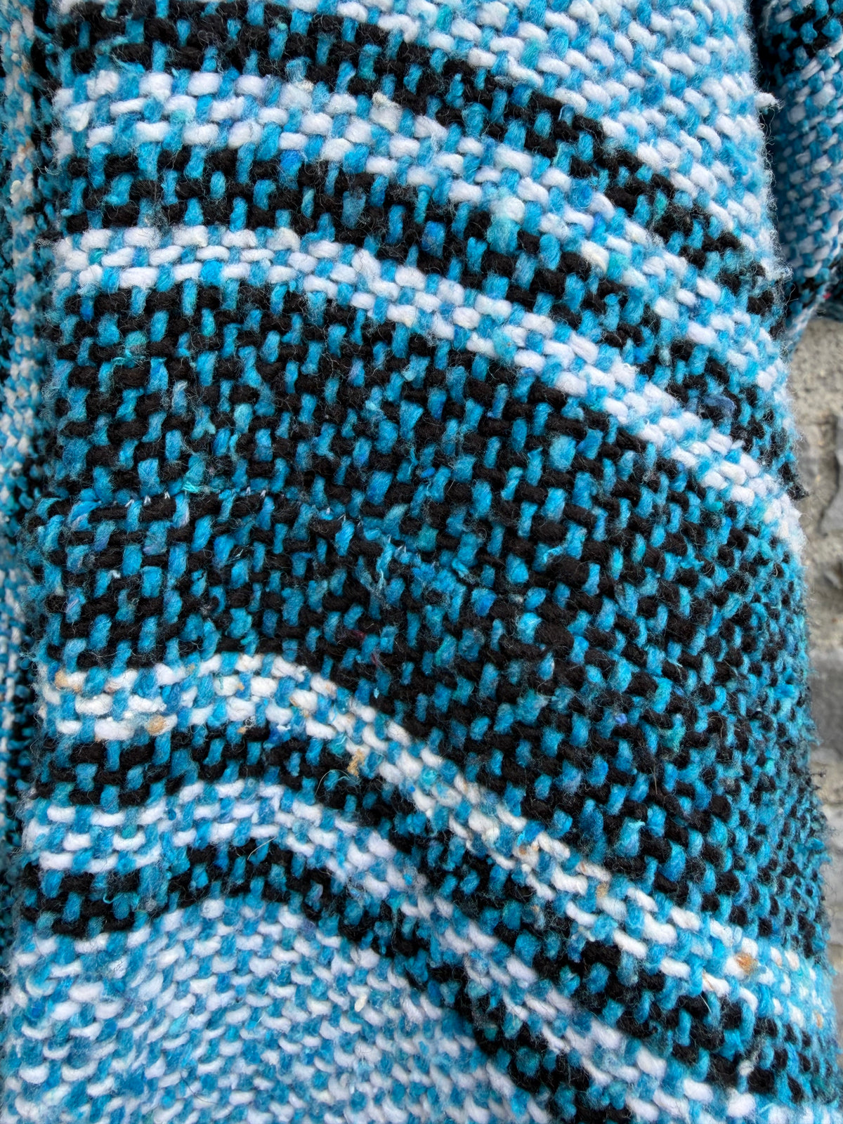 Blue stripy Baja hoodie M-L