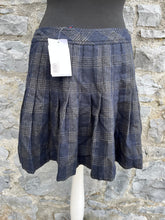 Load image into Gallery viewer, Grey tartan wrap skirt uk 10
