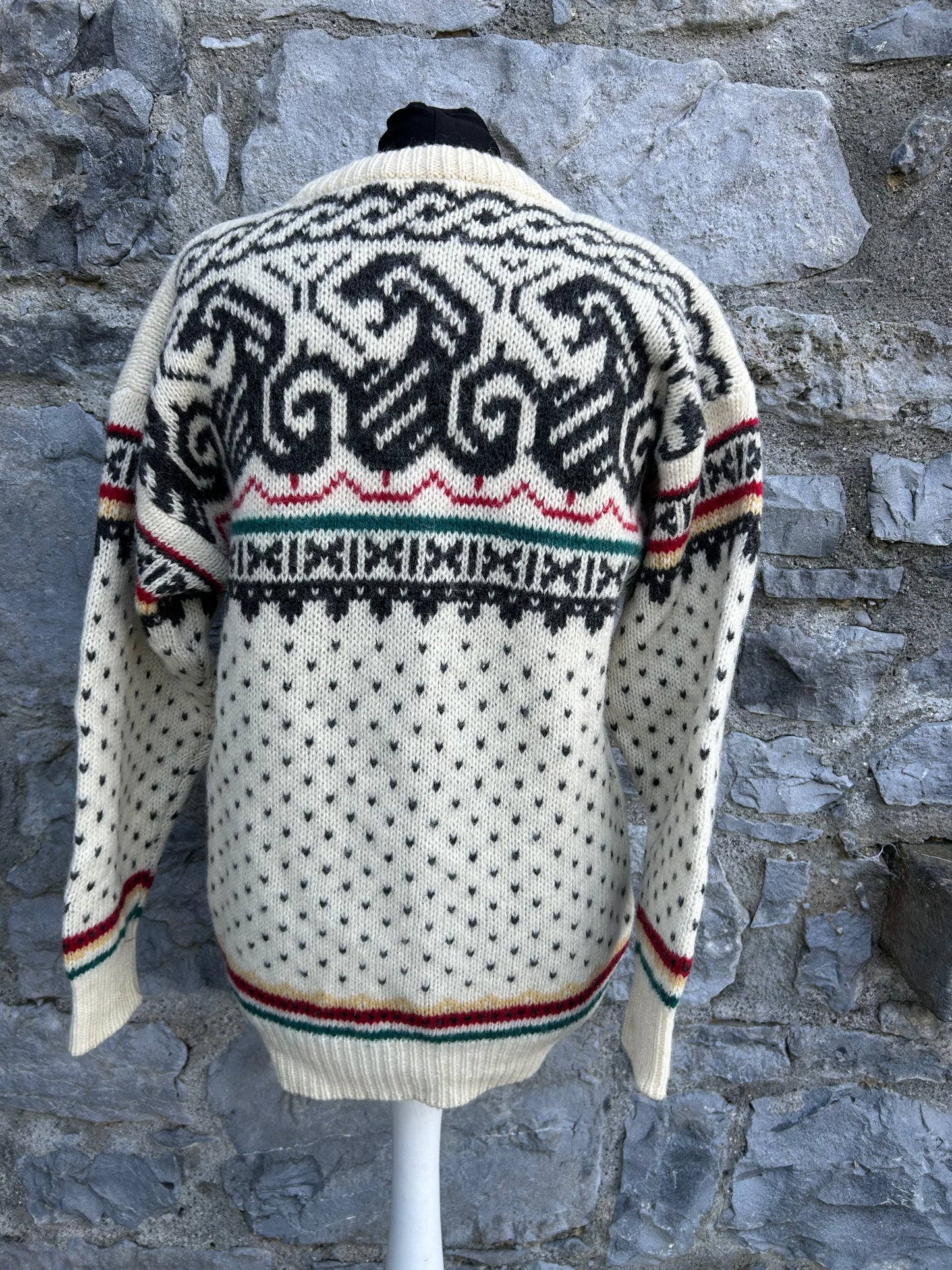 80s Sportique Cubus Norwegian Fair Isle woolly jumper uk 10