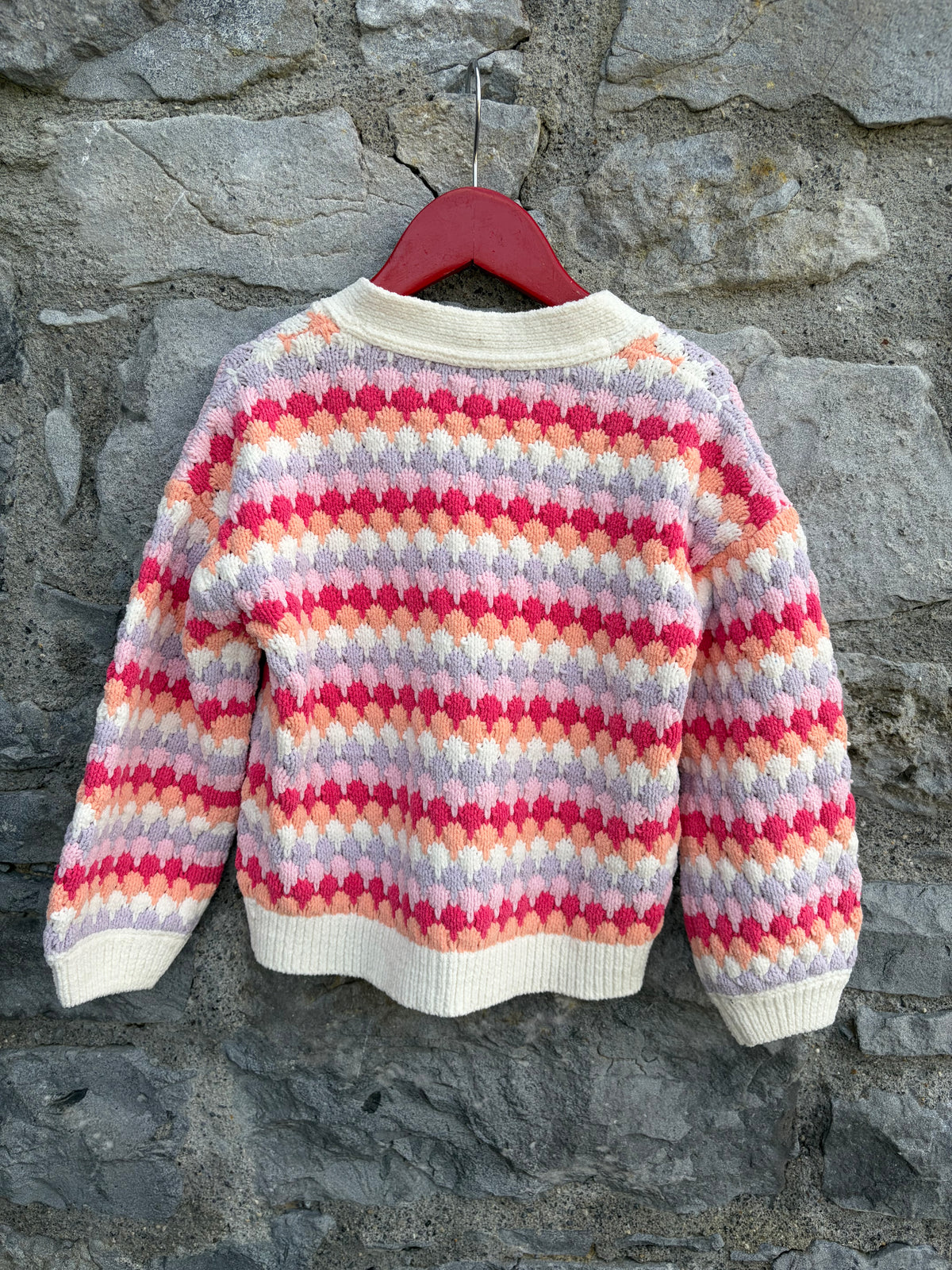 Pink bubble knit cardigan  4-5y (104-110cm)