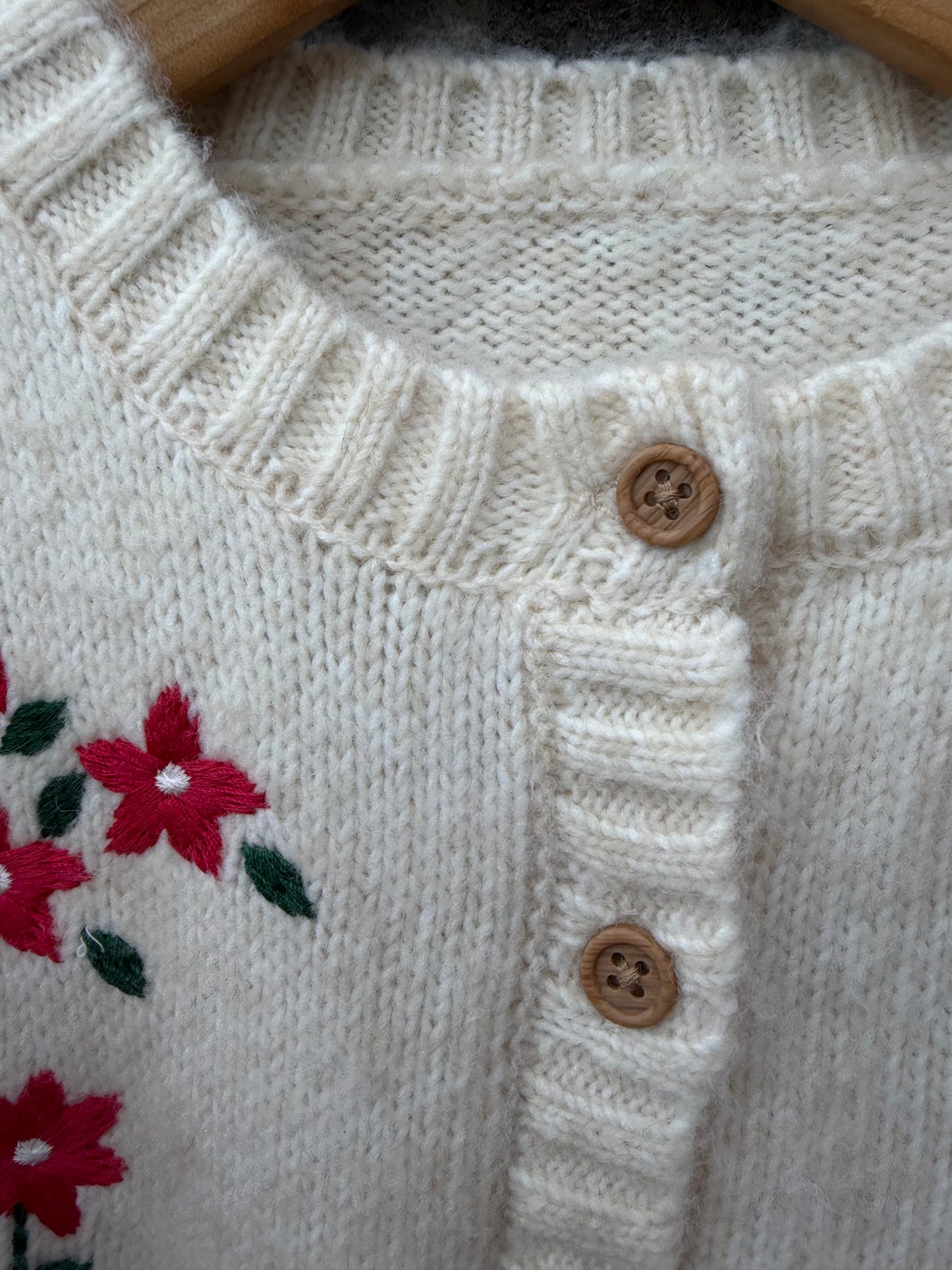 Ecru embroidered cardigan  3-4y (98-104cm)