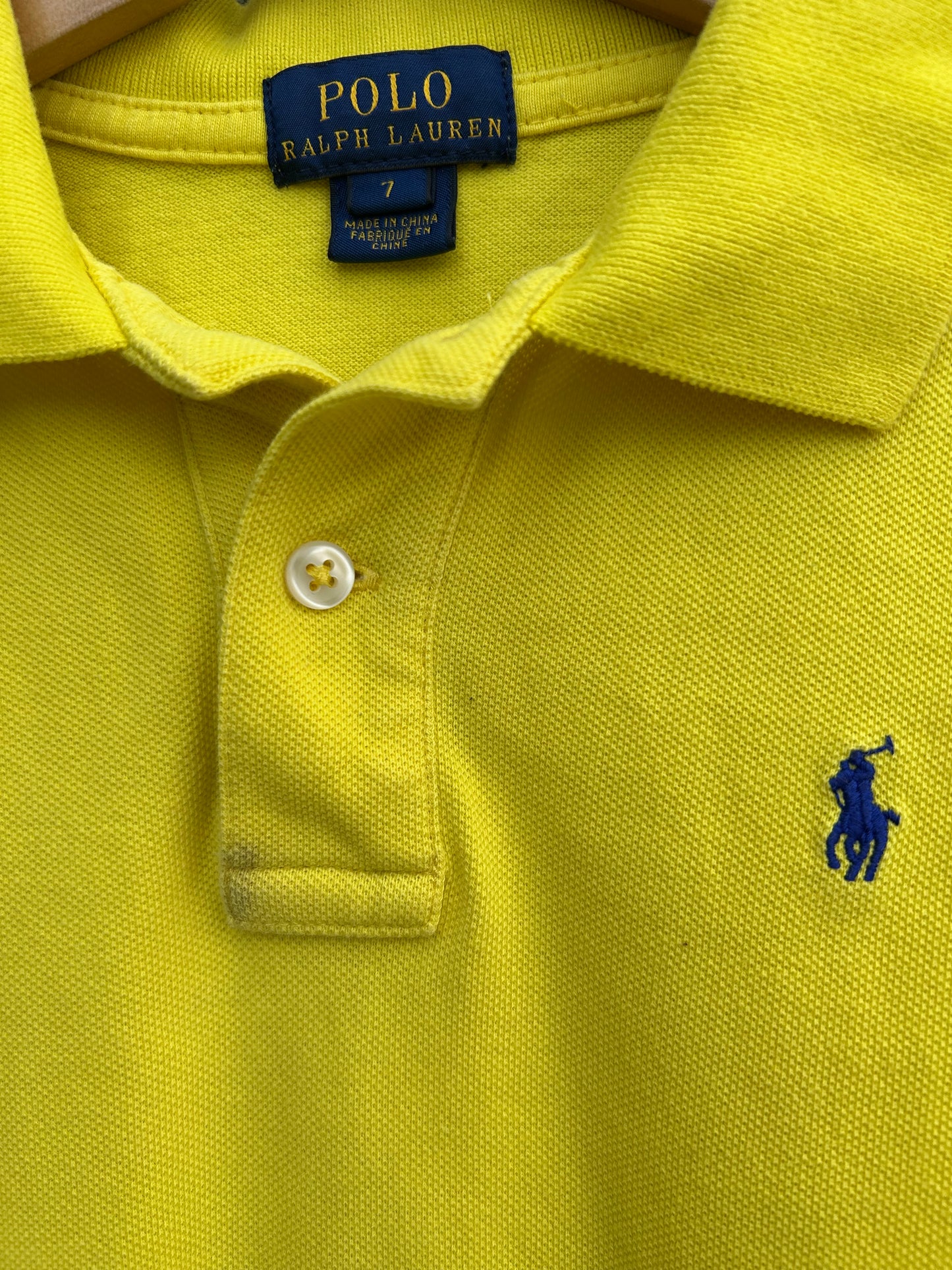 RL yellow polo top 7y (122cm)