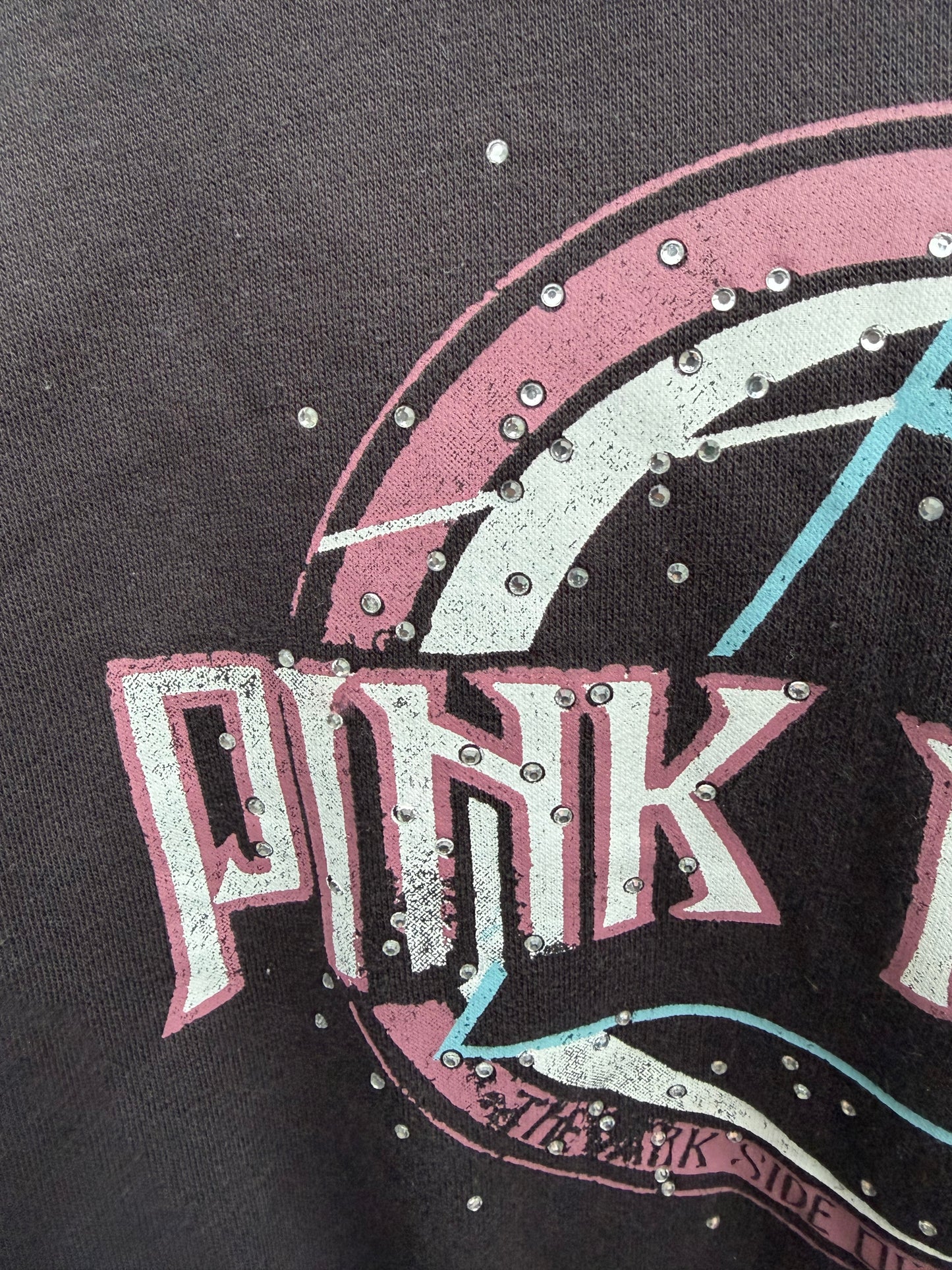 Pink Floyd black cropped hoodie  8-9y (128-134cm)