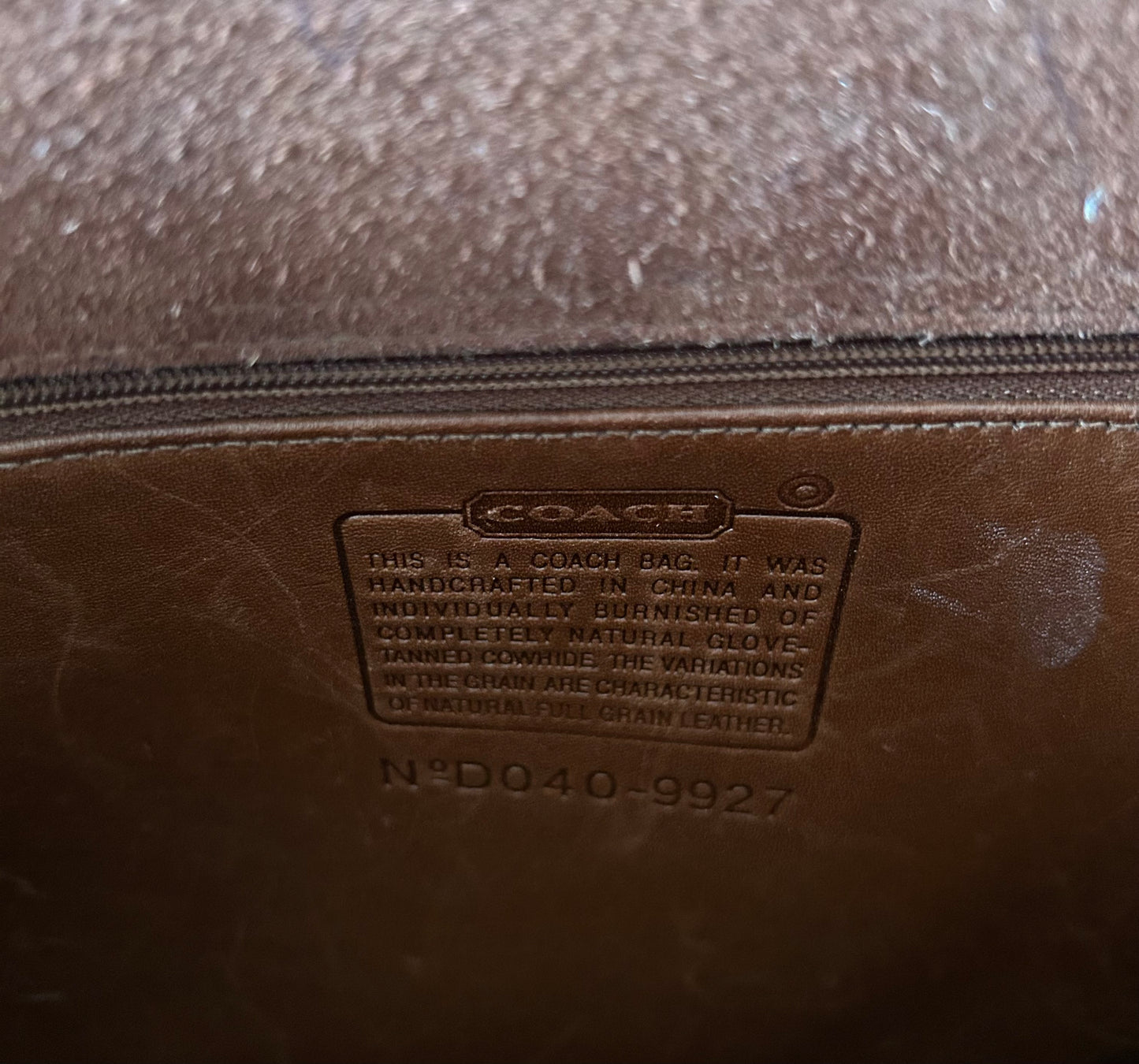 COACH Willis 9927 Brown leather crossbody bag