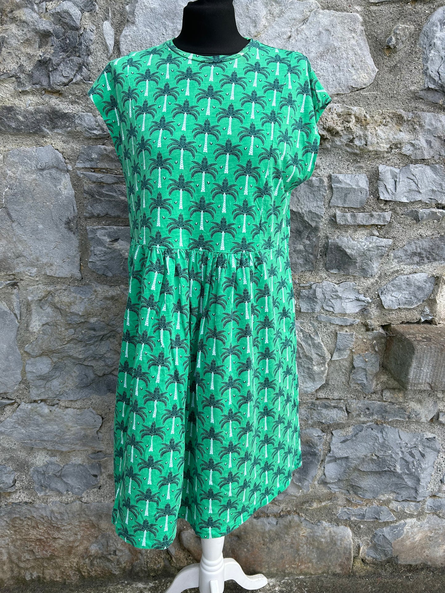 Green palm trees dress uk 12