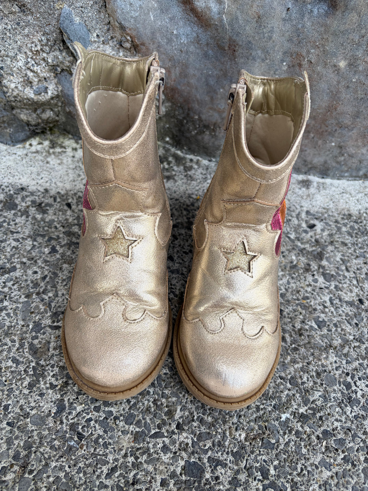 Gold&rainbow boots  uk 9 (eu 26.5)