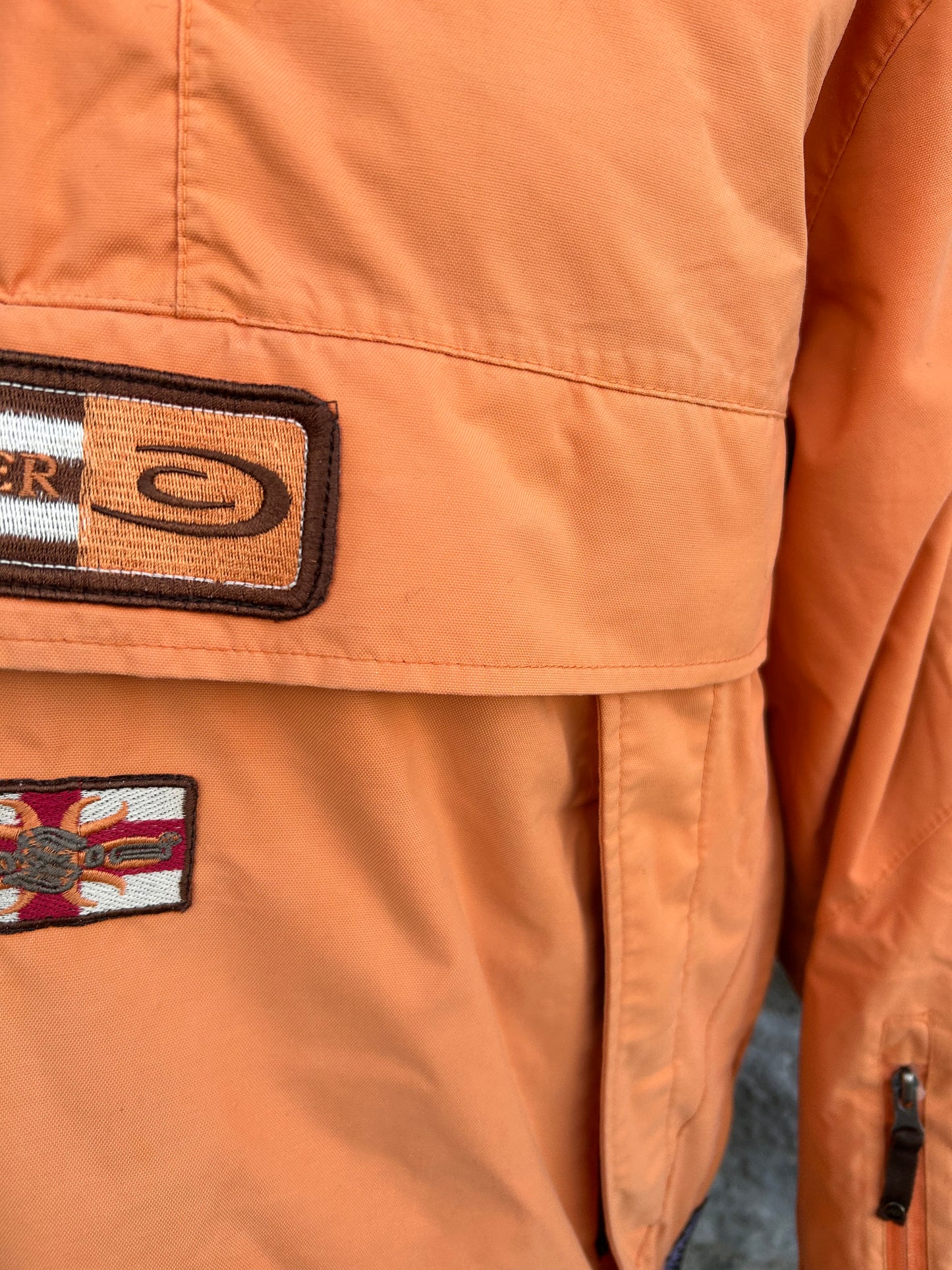 90s orange half zip jacket Medium