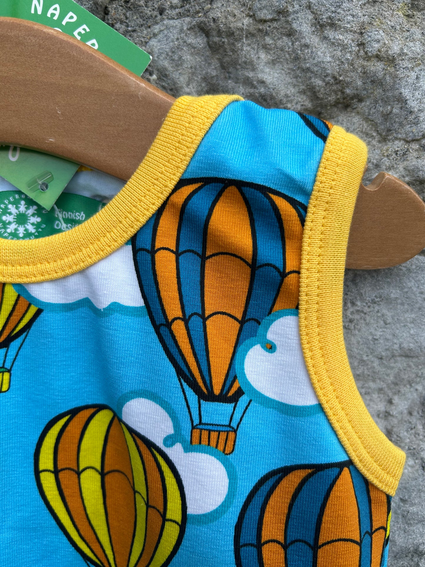 Hot Air balloons blue pinafore  18-24m (86-92cm)