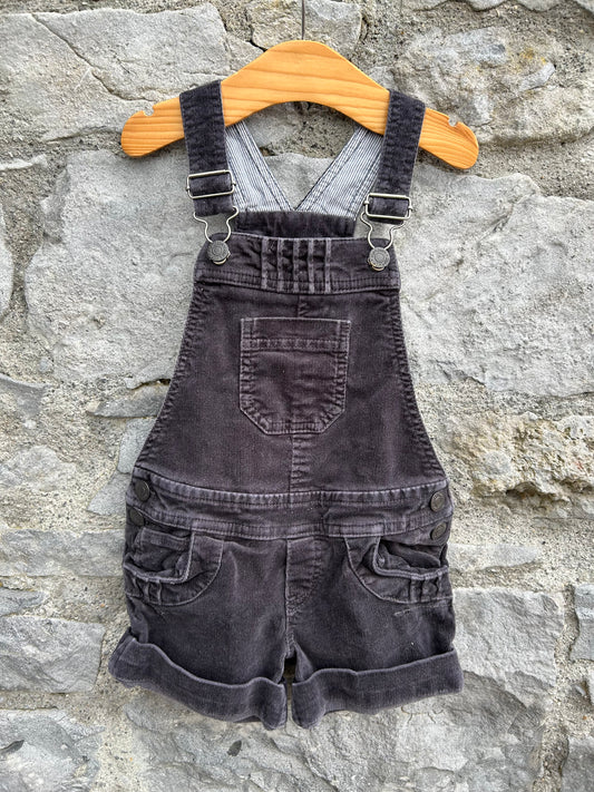 Charcoal cord dungarees  3-4y (98-104cm)