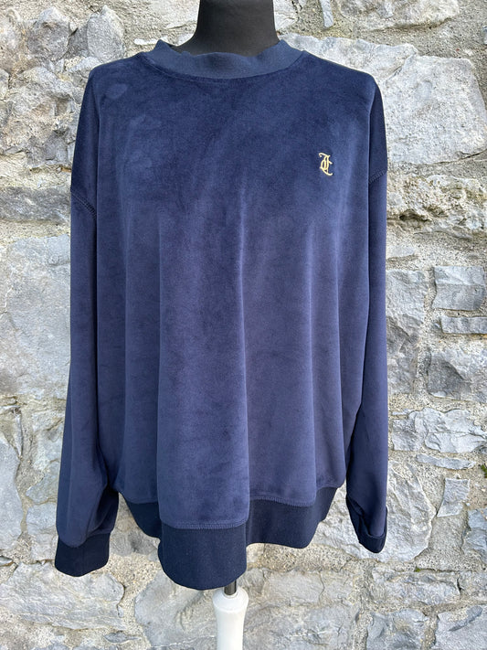 JC navy velour sweatshirt uk 16-18