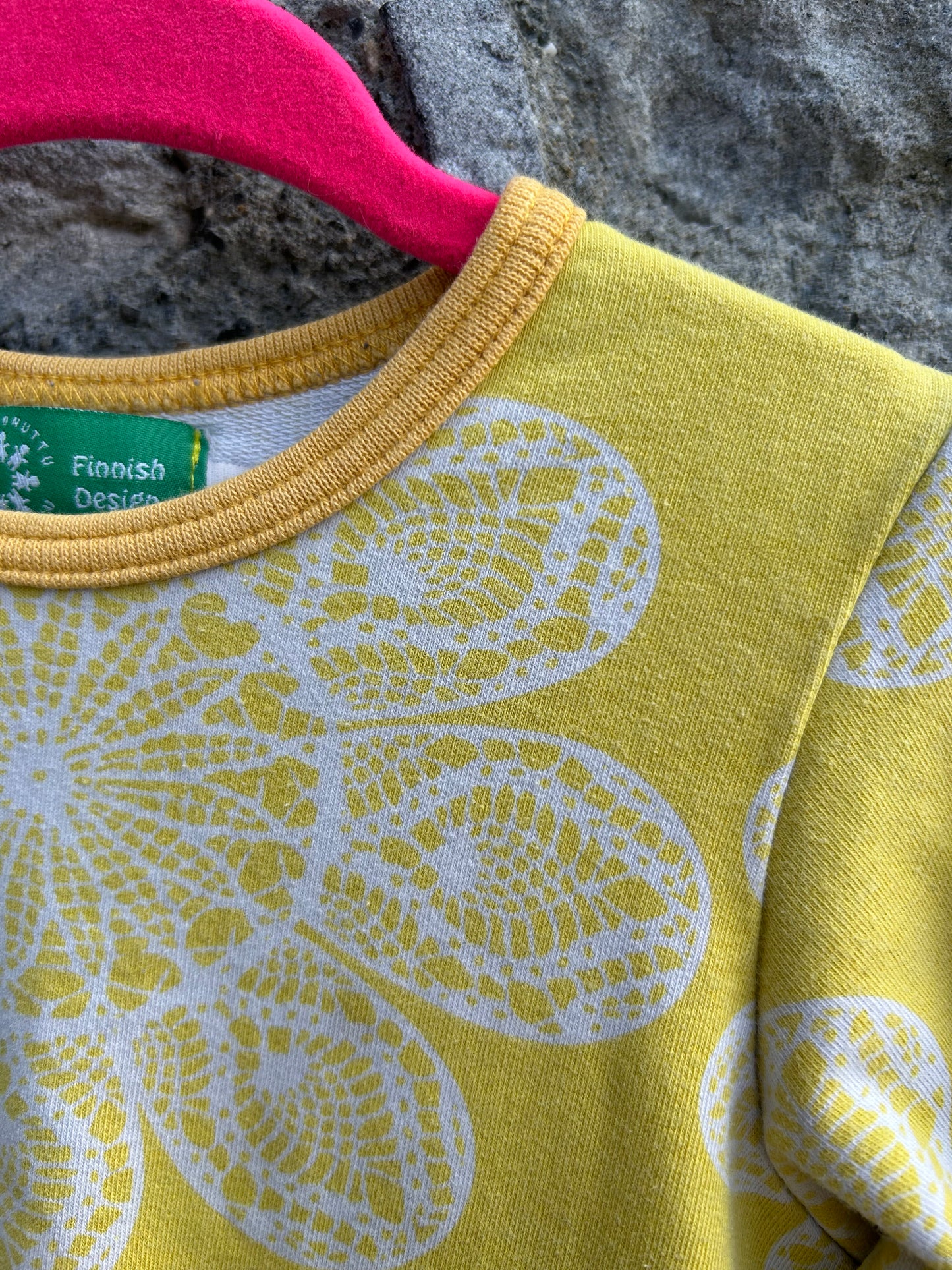 Yellow floral sweat dress  2-3y (92-98cm)
