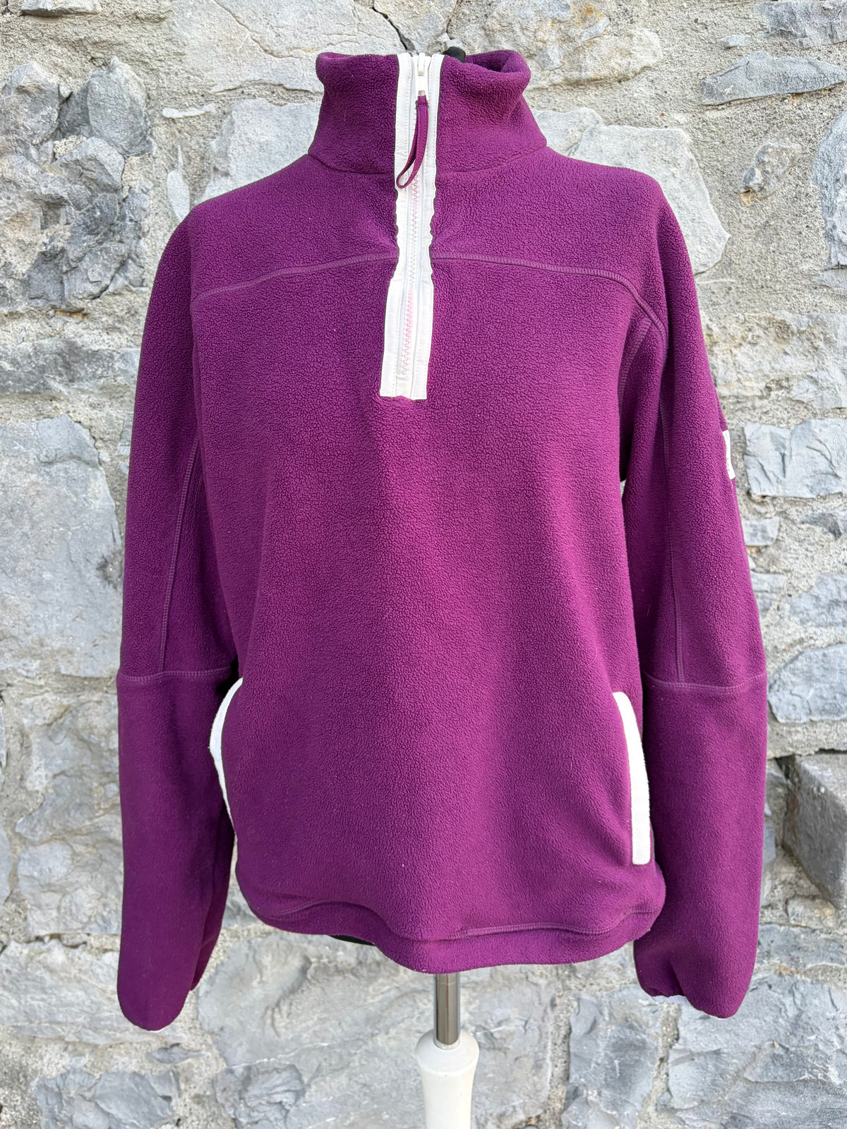 Half-zip plum fleece uk 10-12