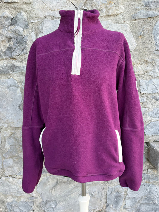 Half-zip plum fleece uk 10-12