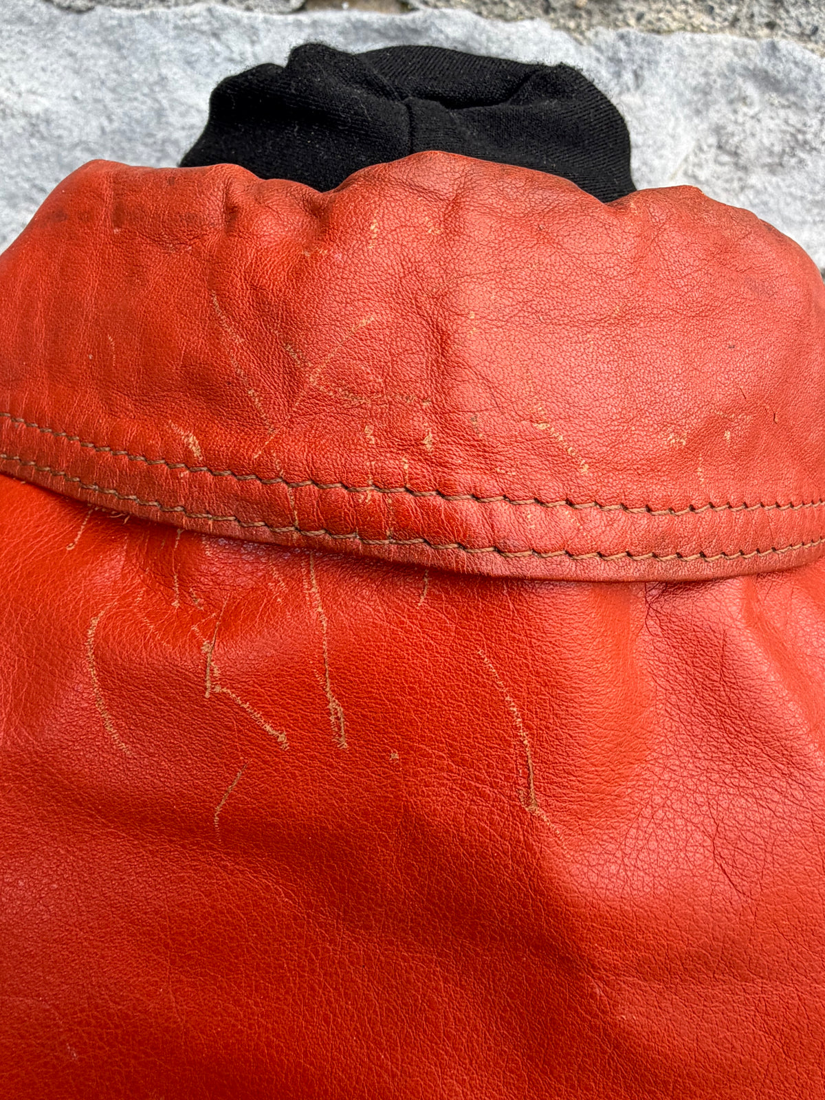 80s rusty leather jacket uk 6-8