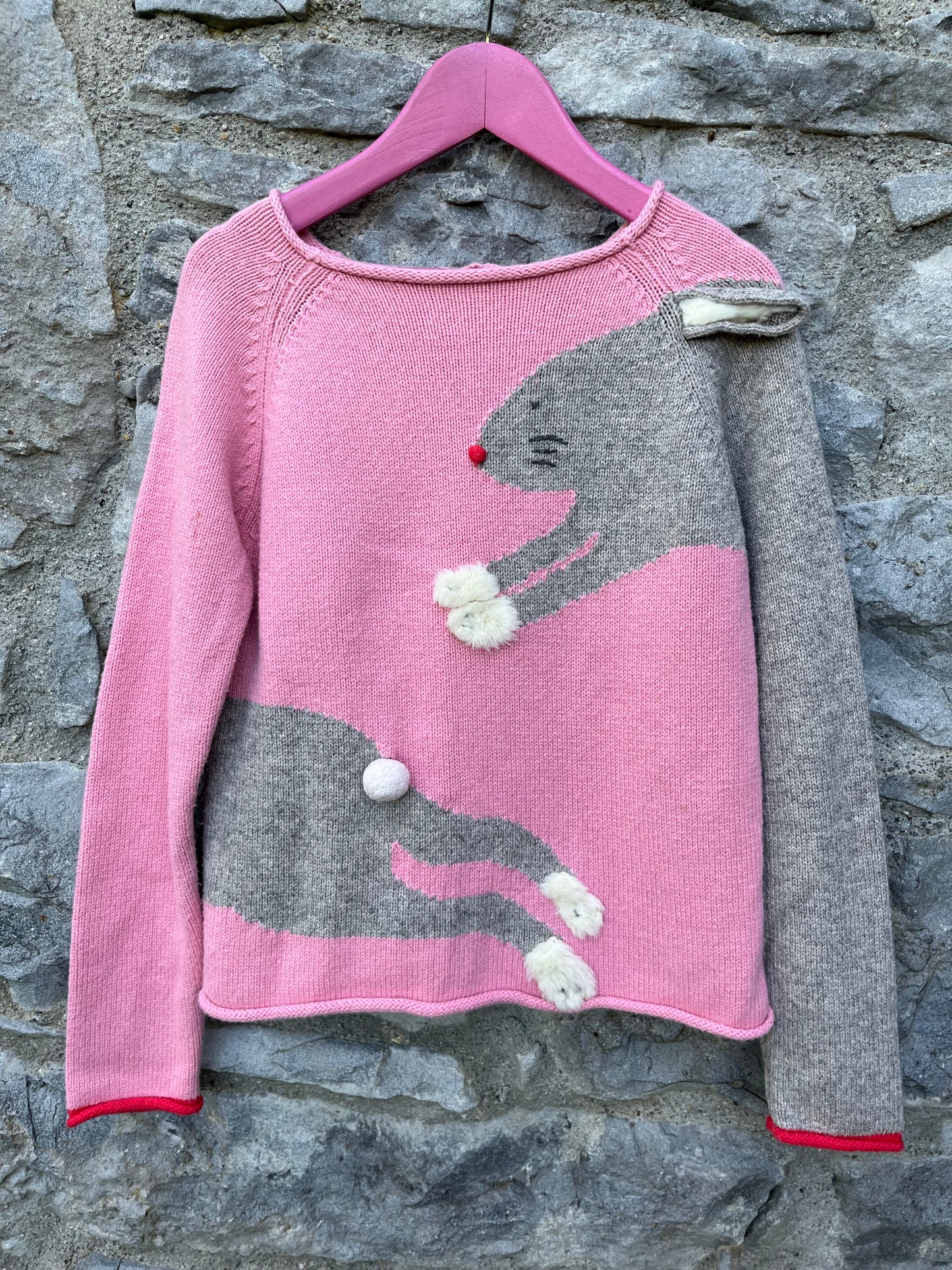 Pink bunny jumper 9-10y (134-140cm)