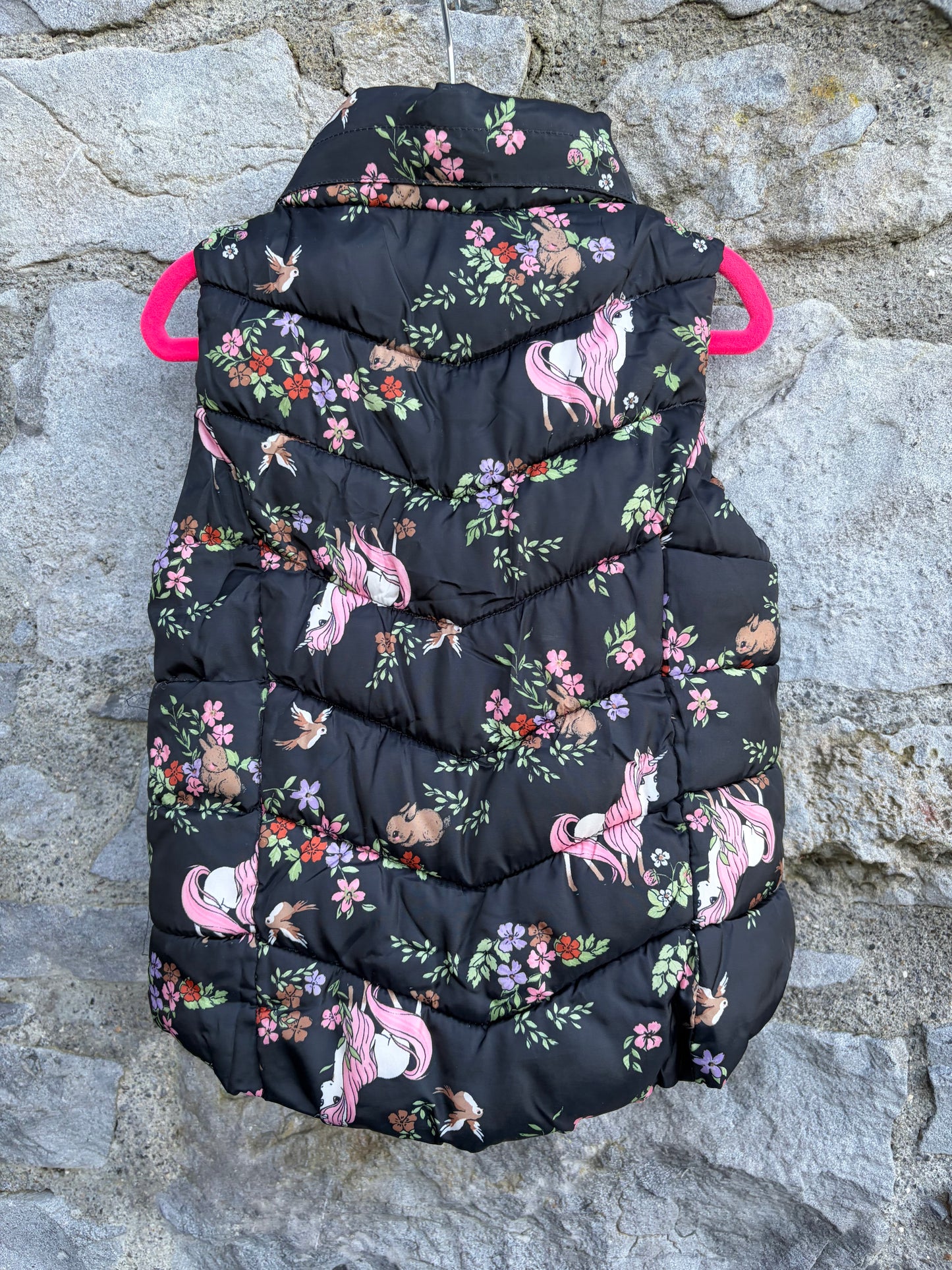 Unicorns navy puffy gilet 18-24m (86-92cm)