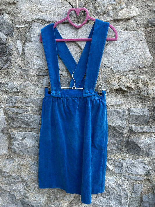 80s blue velvet pinafore  9-10y (134-140cm)