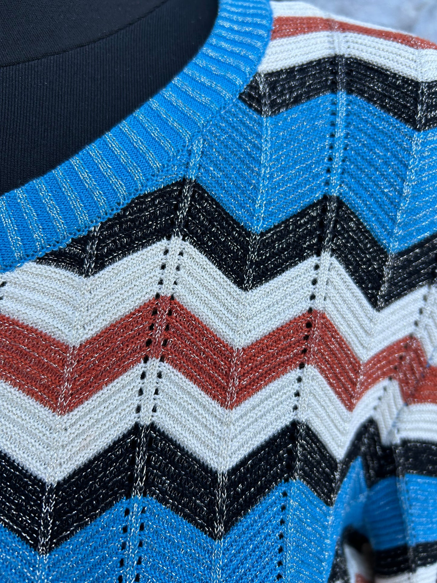 Blue chevron jumper uk 14