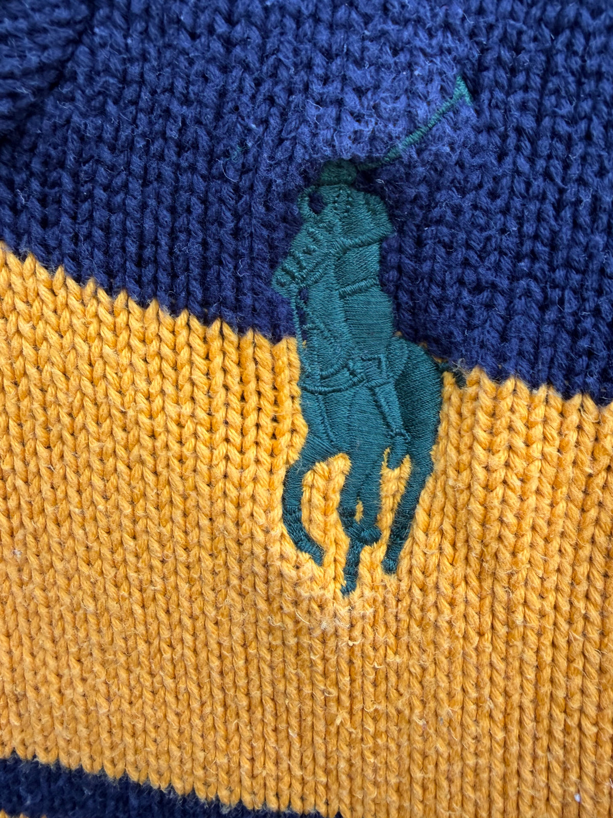 Y2K RL navy&yellow jumper 2y (92cm)