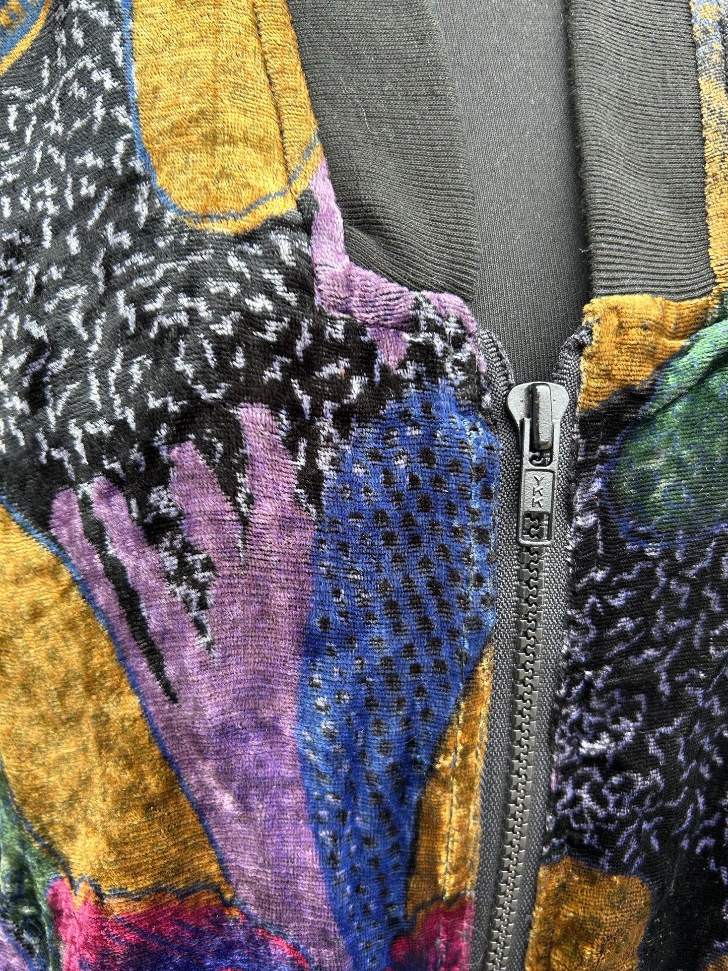 80s floral velvet bomber jacket uk 12-14