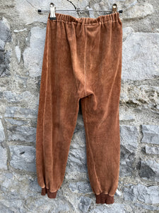 Brown velour pants   7y (122cm)