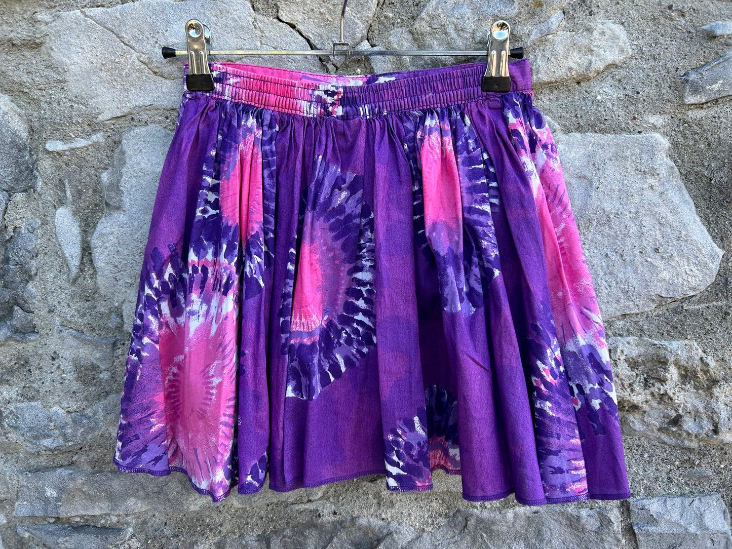 Purple tie dye skirt 9y (134cm)