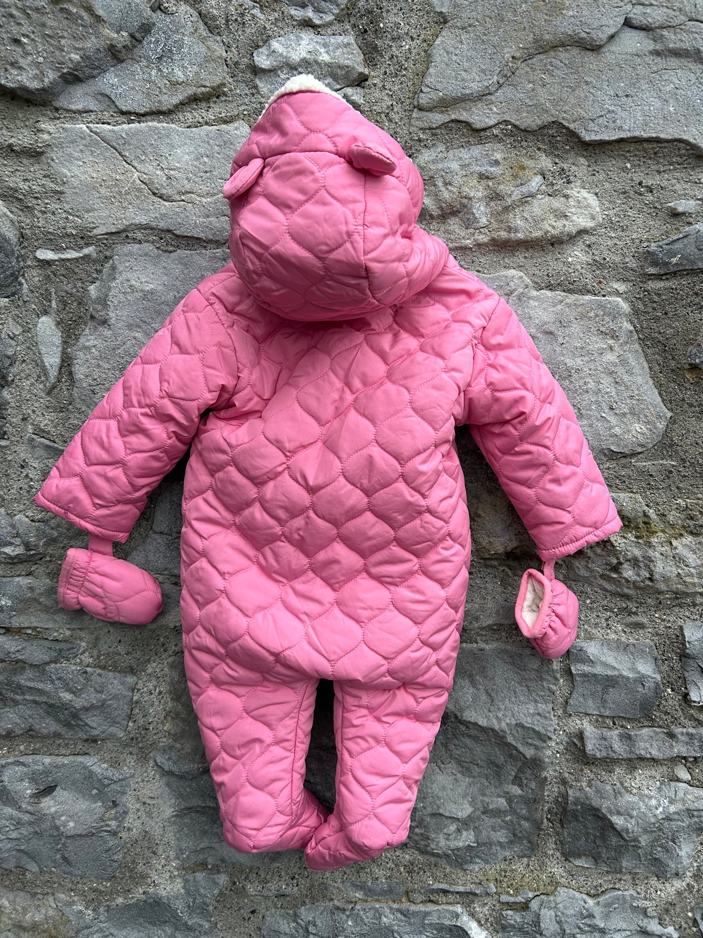 Pink quilt snowsuit  3-6m (62-68cm)