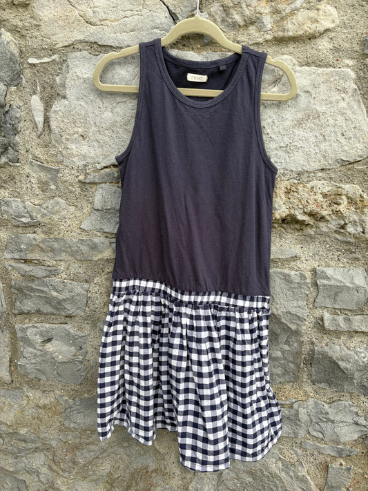 Black&white check dress  8y (128cm)