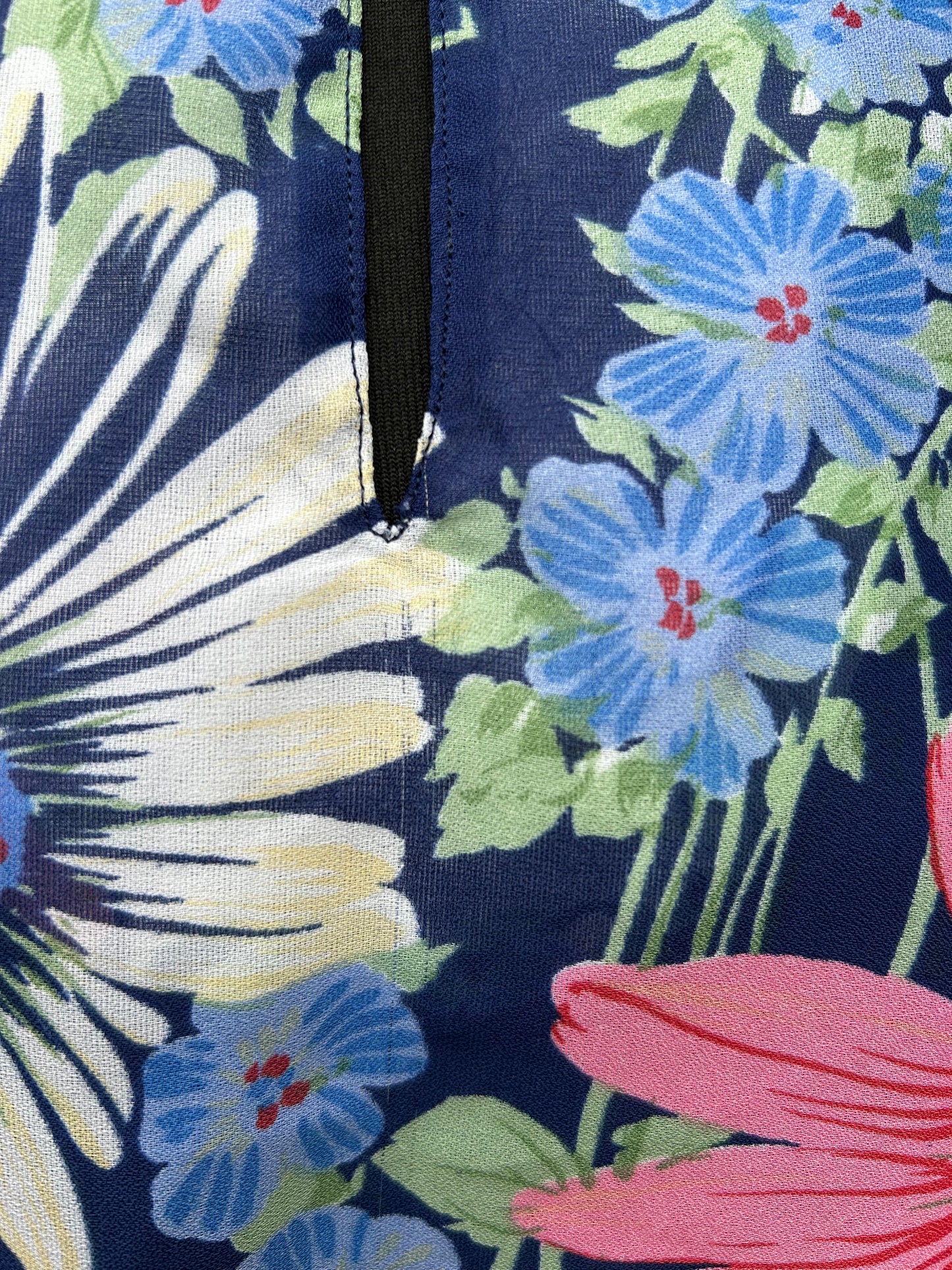 80s sheer flowers navy dress uk 14