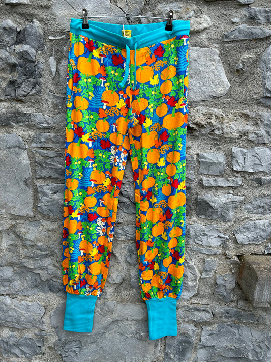 Autumn print blue baggy pants  uk 10-12