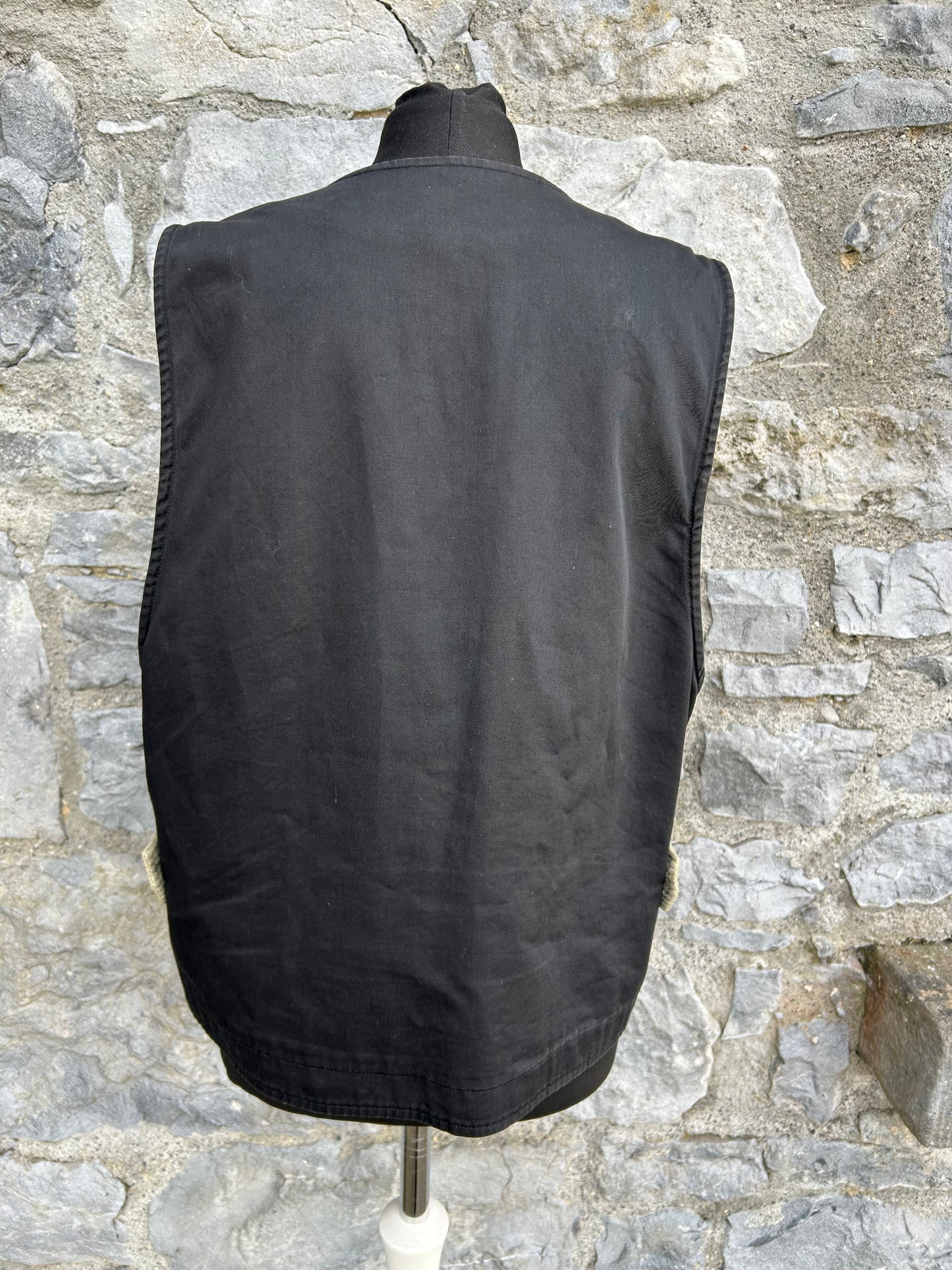 90s khaki cord waistcoat XL