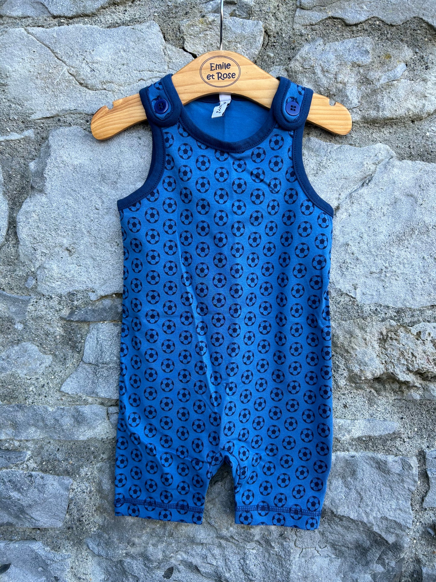 Football blue rompers  3-6m (62-68cm)