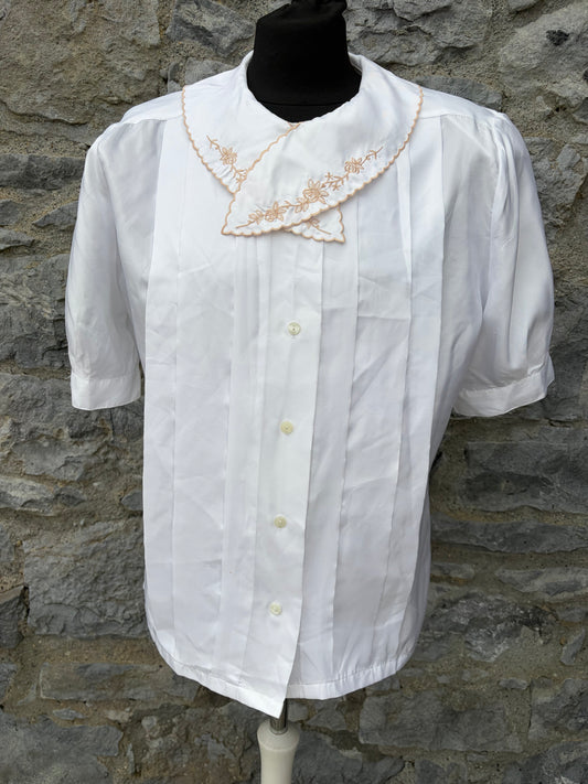 80s Ivory blouse uk 10-12